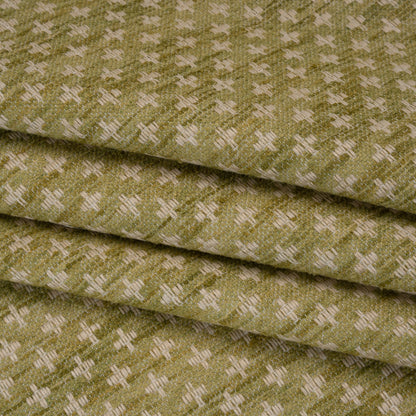 Polyester Boucle Home Decor Jacquard - Leaf Plus Signs - British Imported