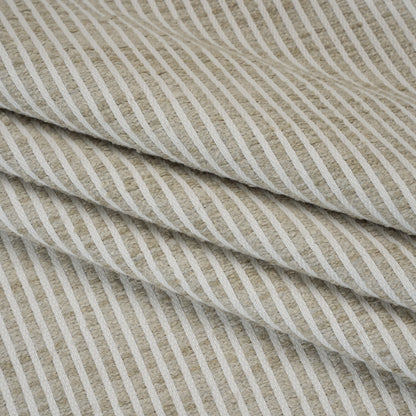 Polyester Boucle Woven - Dove Stripes - British Imported