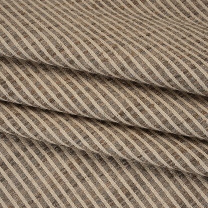 Polyester Boucle Woven - Fawn Stripes - British Imported