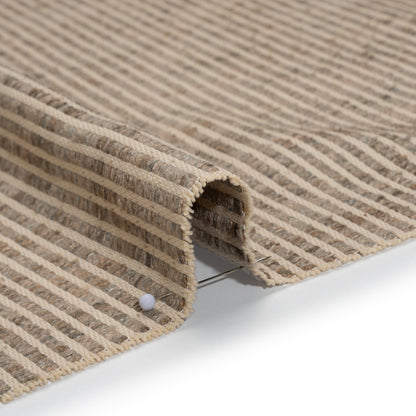 Polyester Boucle Woven - Fawn Stripes - British Imported