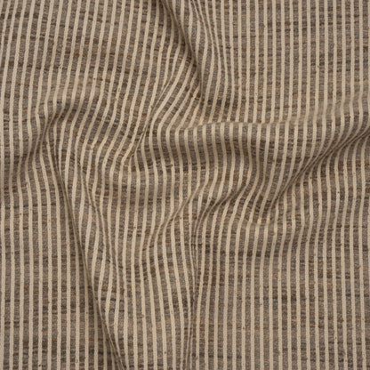 Polyester Boucle Woven - Fawn Stripes - British Imported