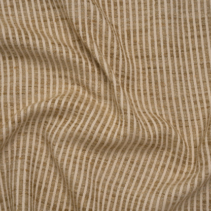 Polyester Boucle Woven - Jute Stripes - British Imported