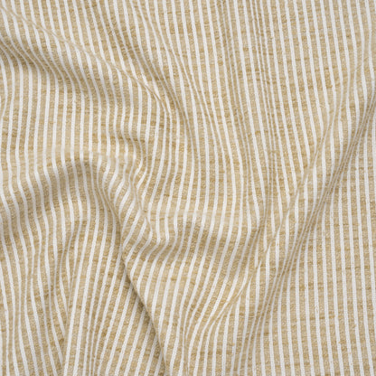 Polyester Boucle Woven - Oatmeal Stripes - British Imported