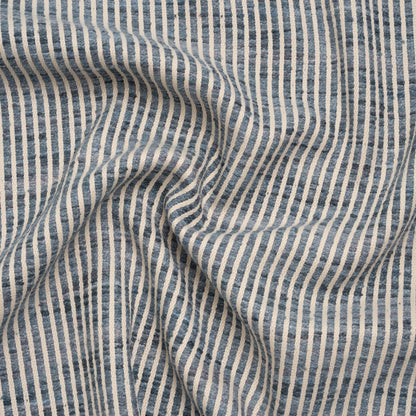 Polyester Boucle Woven - Ocean Stripes - British Imported