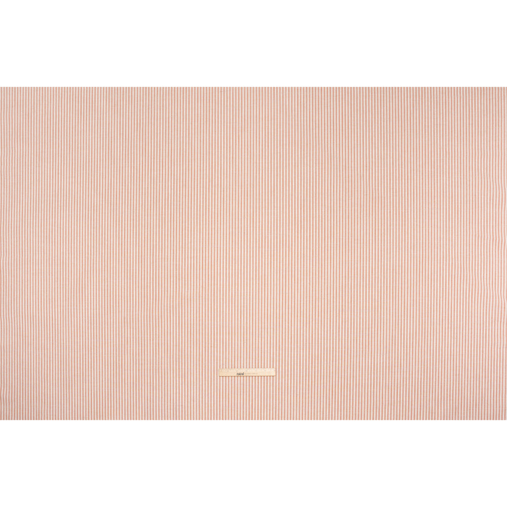 Recycled Polyester Blend Woven - Blush Pink Candy Stripes - British Imported - Full