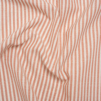 Recycled Polyester Blend Woven - Blush Pink Candy Stripes - British Imported