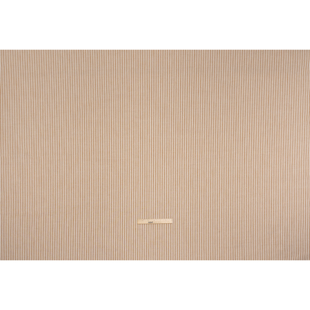Recycled Polyester Blend Woven - Paprika Candy Stripes - British Imported - Full