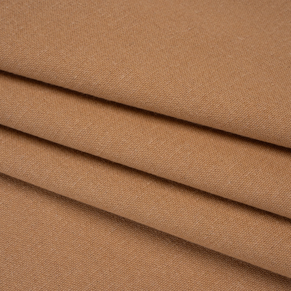 Brushed Cotton and Linen Woven - Clay - British Imported - Folded