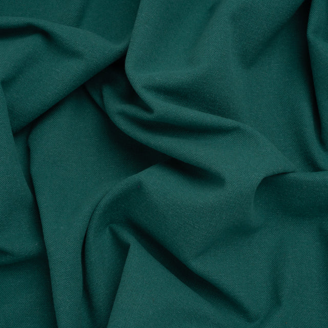 Double Wide Brushed Cotton and Linen Woven - Kingfisher - British Imported
