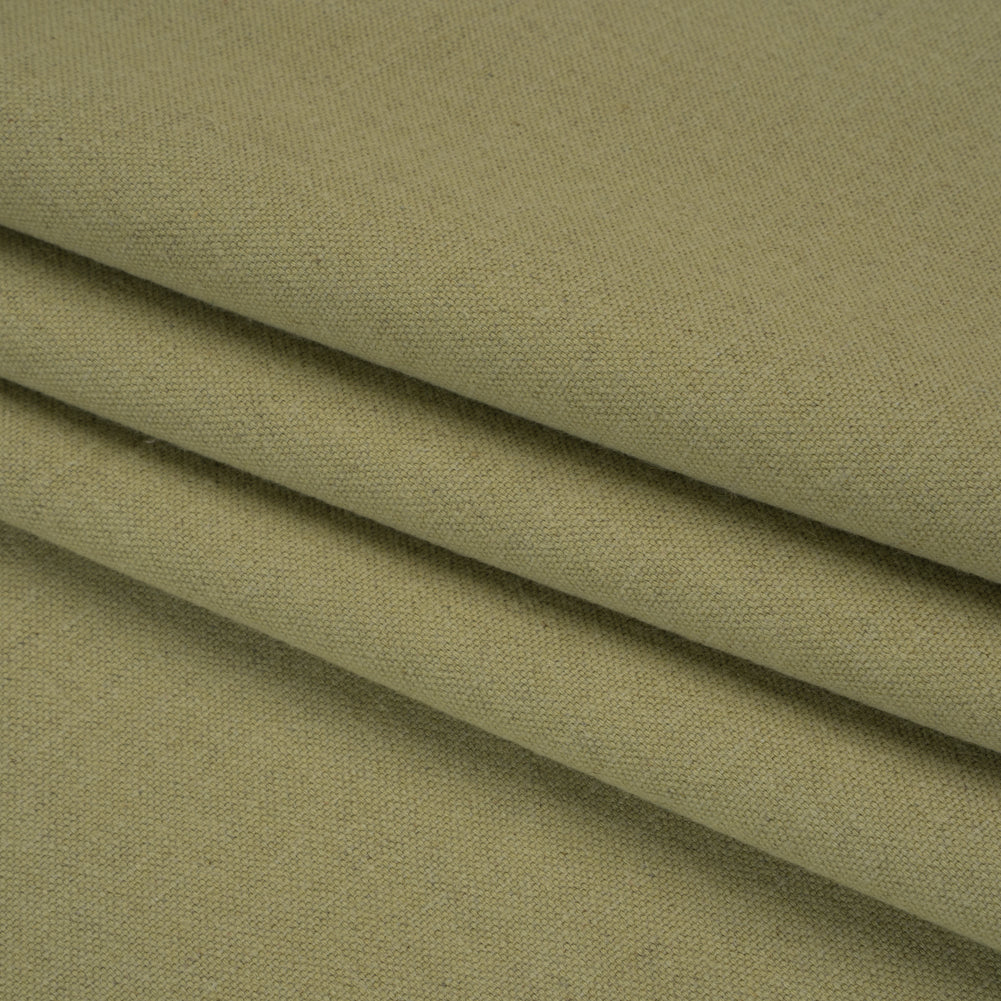 Brushed Cotton and Linen Woven - Leaf - British Imported - Folded