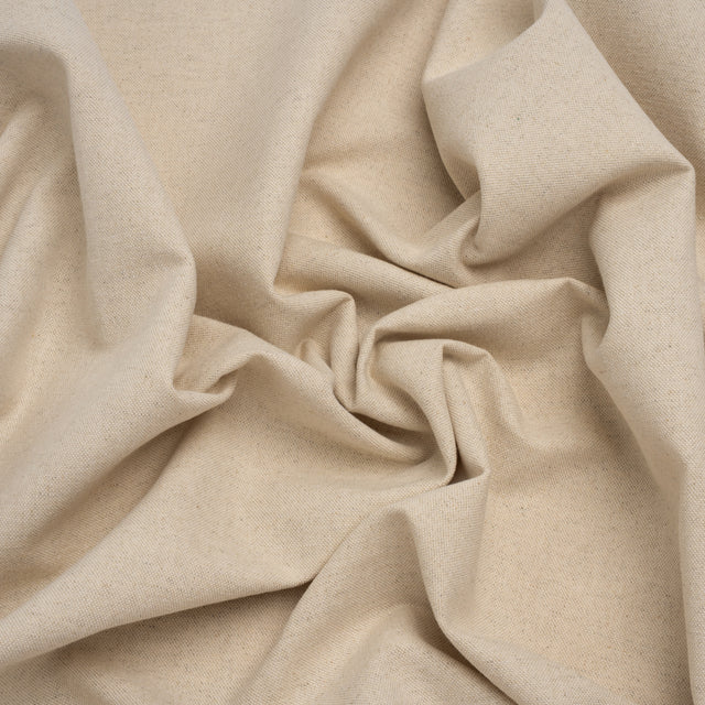 Double Wide Brushed Cotton and Linen Woven - Linen - British Imported