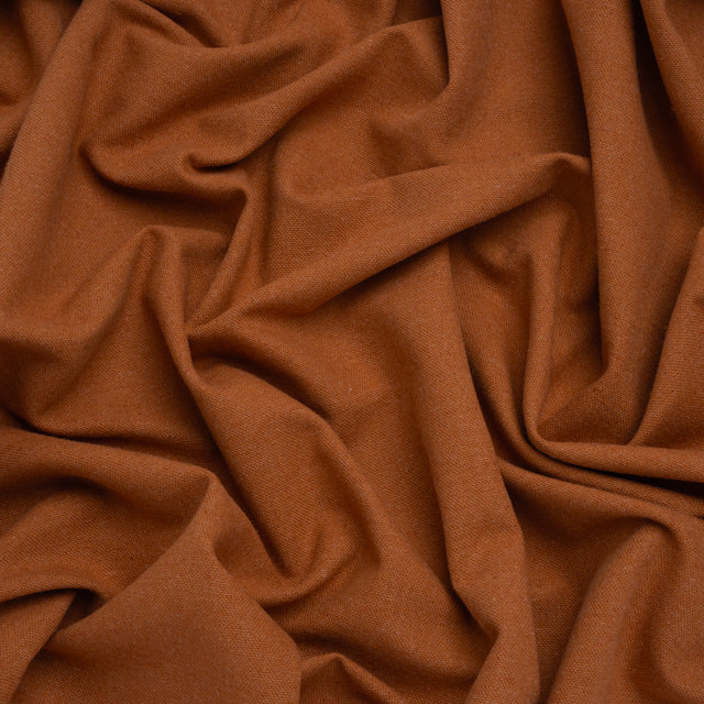 Double Wide Brushed Cotton and Linen Woven - Paprika - British Imported