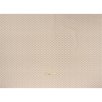 Brushed Cotton and Linen Canvas Print - Biscuit Small Geometric Diamonds - British Imported