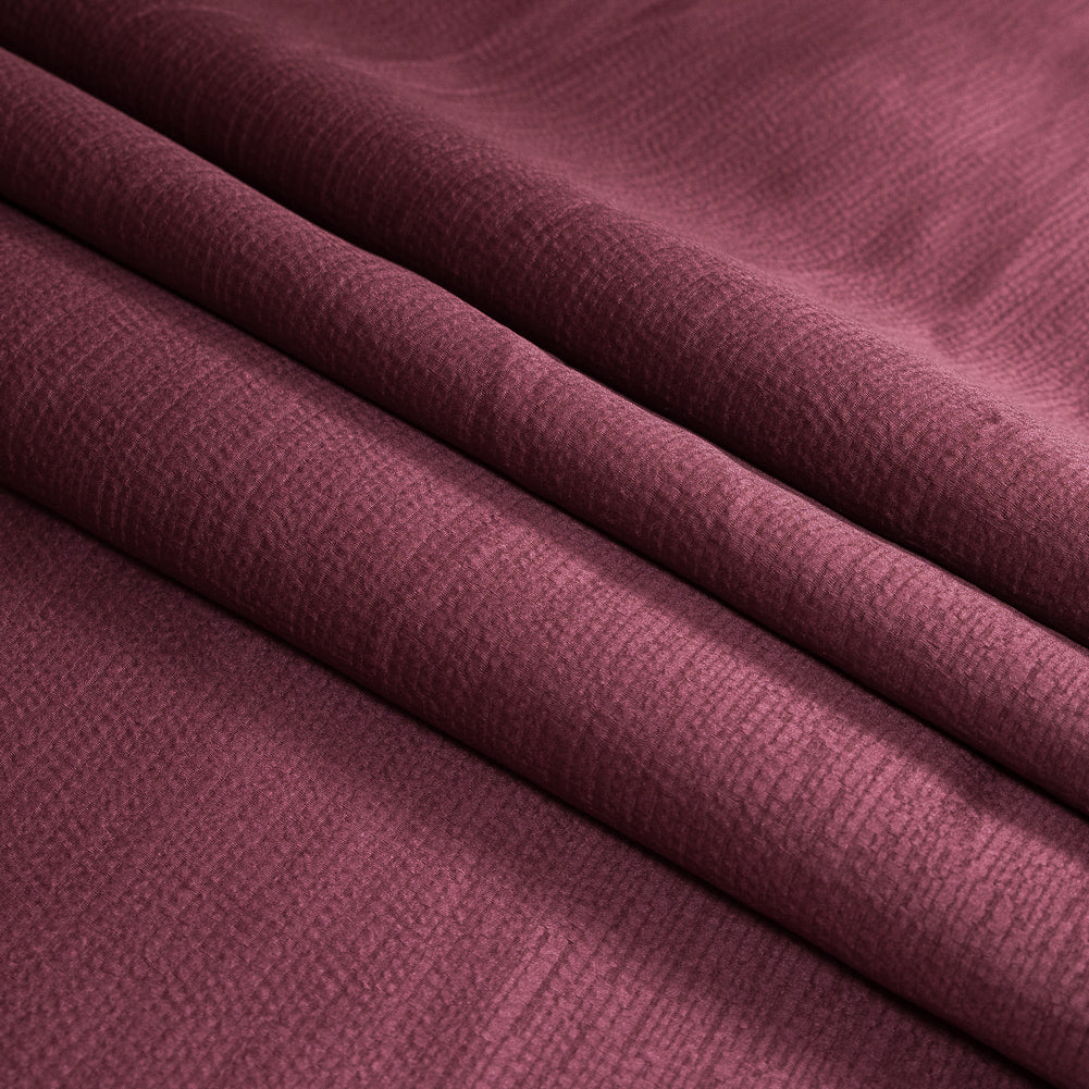 British Mulberry Luminous Textural Polyester Woven - Folded