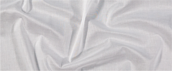 A close up of a white fabric with a white background