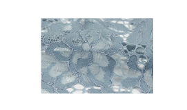 A picture of a blue lace with flowers on it