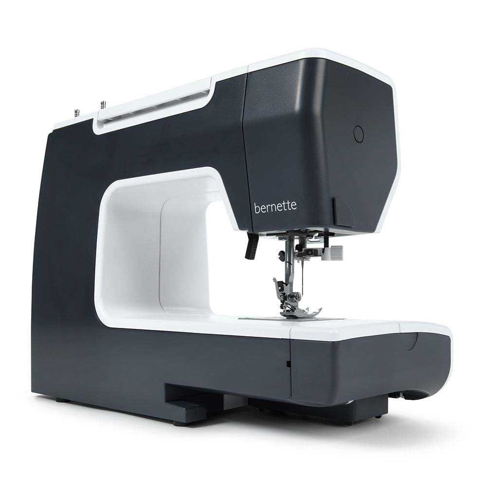 bernette 33 - Compact Mechanical Sewing Machine for Beginners with 15 Stitches - Drape