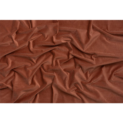 Polyester and Cotton Upholstery Velvet - Brick - Corry Collection Full