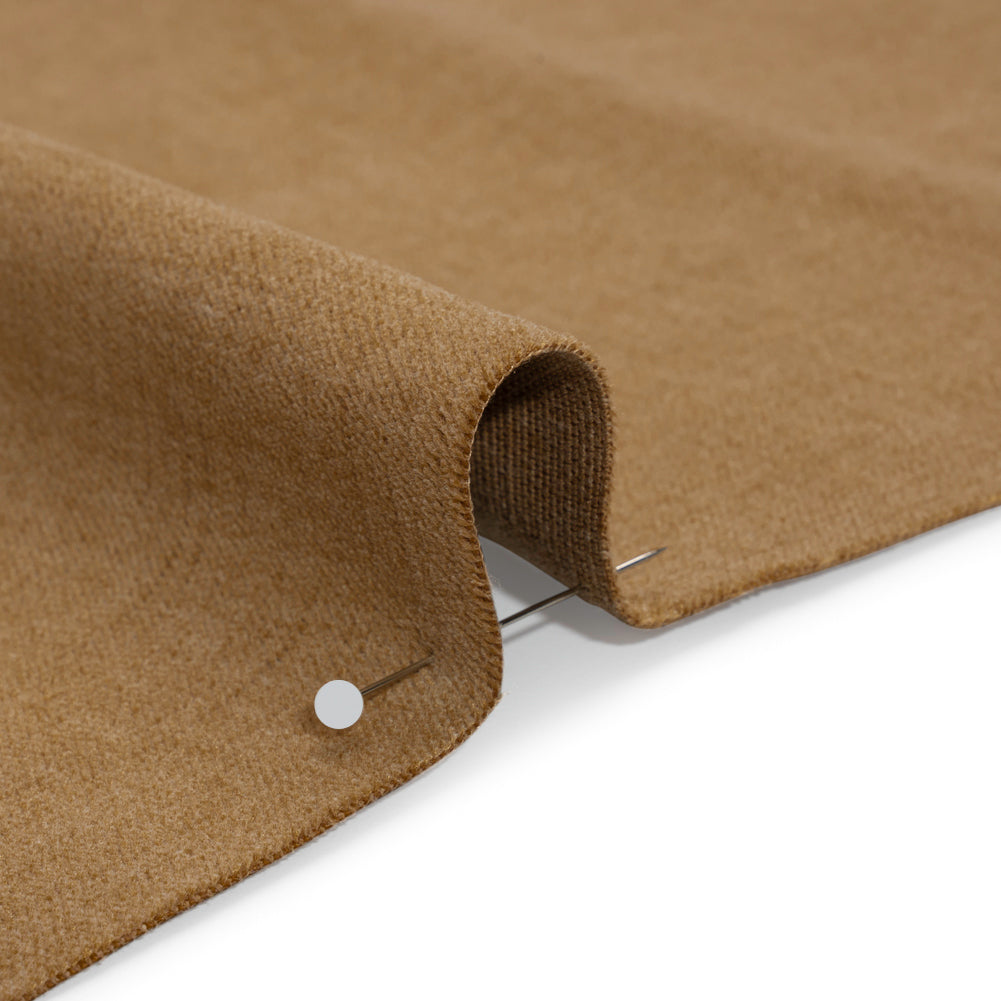Polyester and Cotton Upholstery Velvet - Caramel - Corry Collection Detail