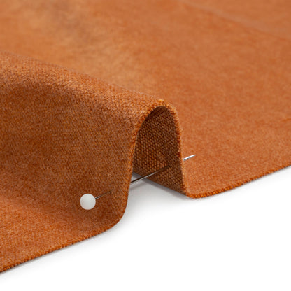 Polyester and Cotton Upholstery Velvet - Tangerine - Corry Collection Detail