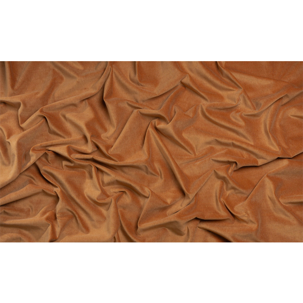 Polyester and Cotton Upholstery Velvet - Tangerine - Corry Collection Full