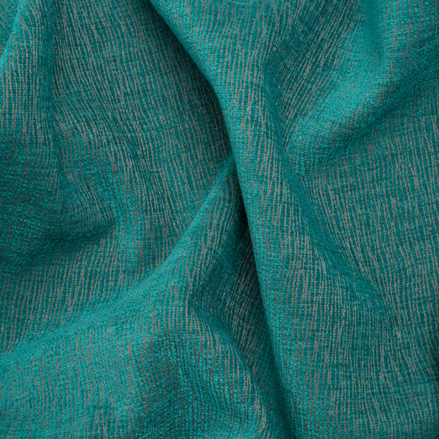 Chenille Upholstery Woven with Latex Backing - Turquoise - Lovell Collection
