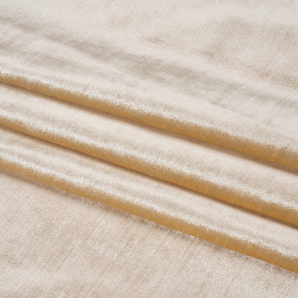 Textured Upholstery Velvet - Cream - Ainslie Collection Folded