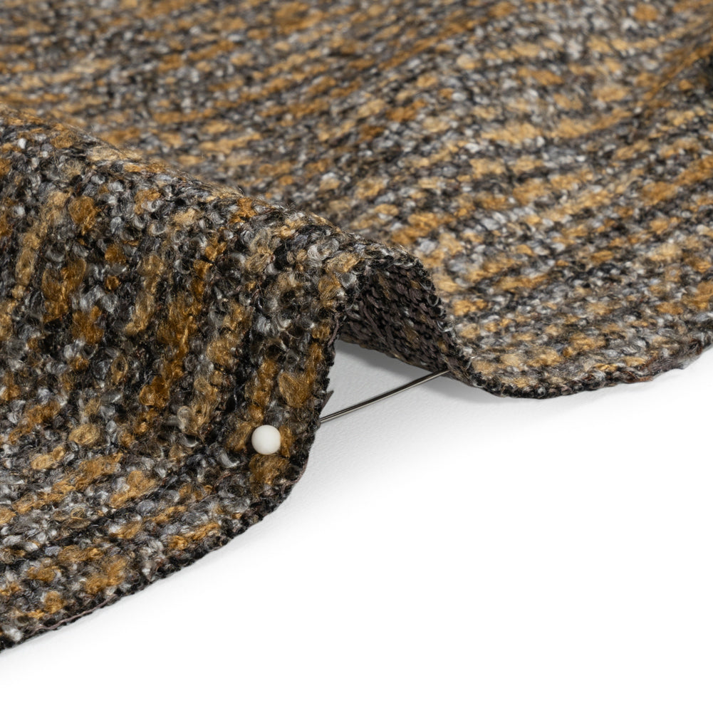 Upholstery Boucle - Walnut Stripes - Valemount Collection Detail