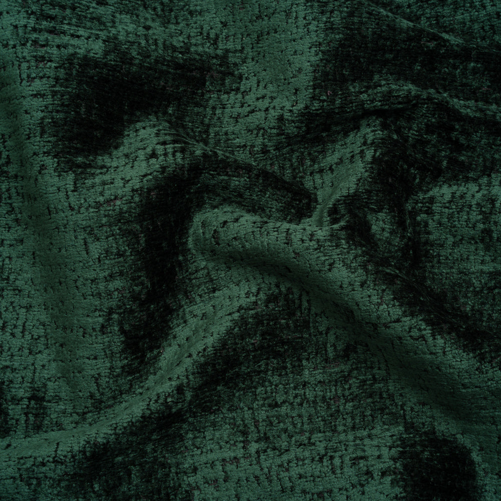 Textured Upholstery Chenille - Emerald - Odie Collection