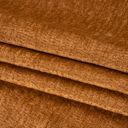 Textured Upholstery Chenille - Pumpkin - Odie Collection Folded