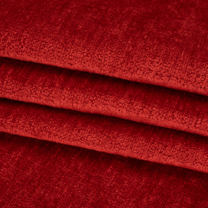 Upholstery Chenille - Red It Monotone Abstract - Timbrell Collection Folded