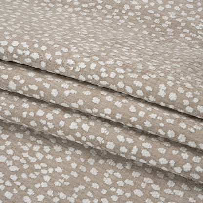 Upholstery Chenille - Beige Spotted - Piperhill Collection Folded