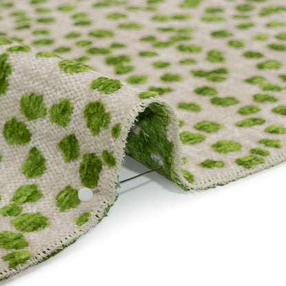 Upholstery Chenille - Grasshopper Spotted - Piperhill Collection Detail