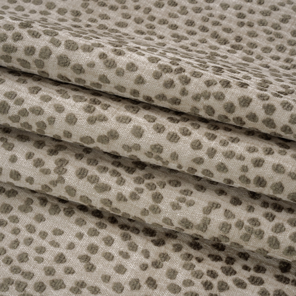 Upholstery Chenille - Truffle Spotted - Piperhill Collection Folded