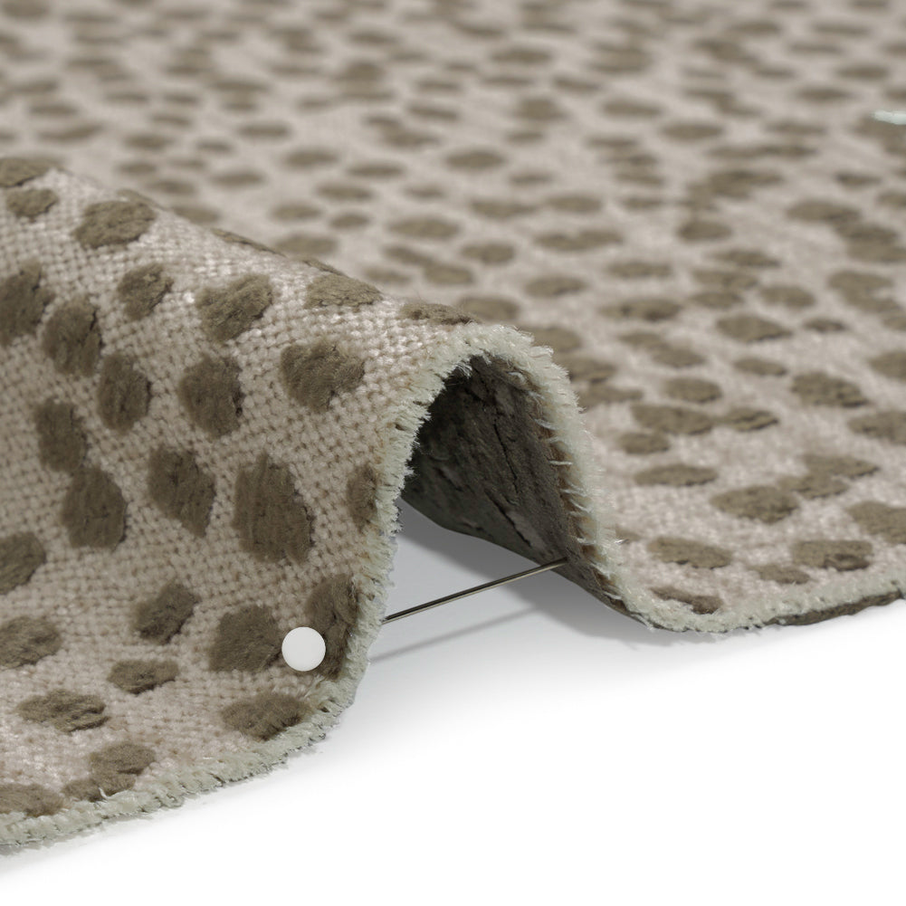 Upholstery Chenille - Truffle Spotted - Piperhill Collection Detail