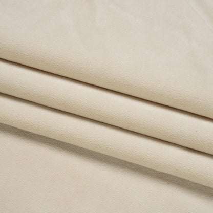 Cotton and Polyester Upholstery Velvet - Creme - Banton Collection Folded