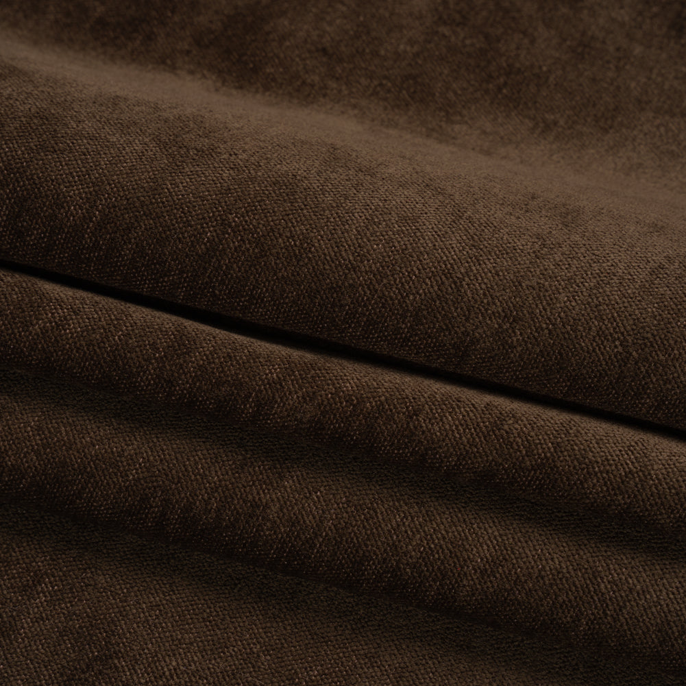 Upholstery Chenille with Latex Backing - Espresso - Tonnet Collection Folded