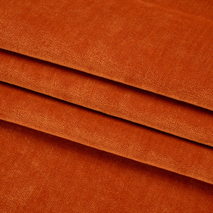 Upholstery Chenille with Latex Backing - Tangerine - Tonnet Collection Folded