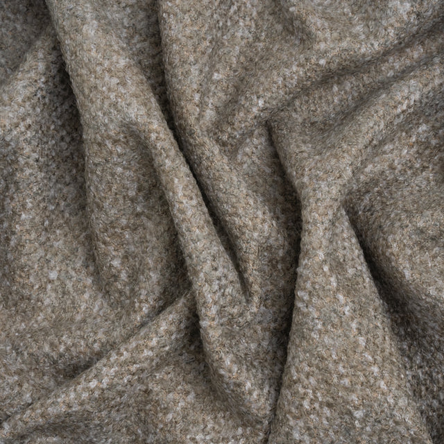 Tweed Upholstery Boucle with Latex Backing - Nickel - Algrove Collection