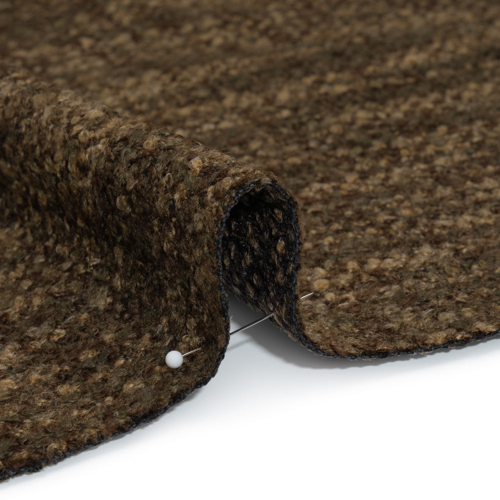 Tweed Upholstery Boucle with Latex Backing - Walnut - Algrove Collection Detail
