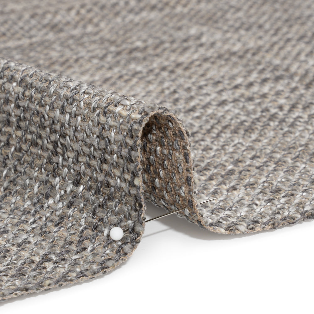 Vernon Silver Upholstery Tweed Detail