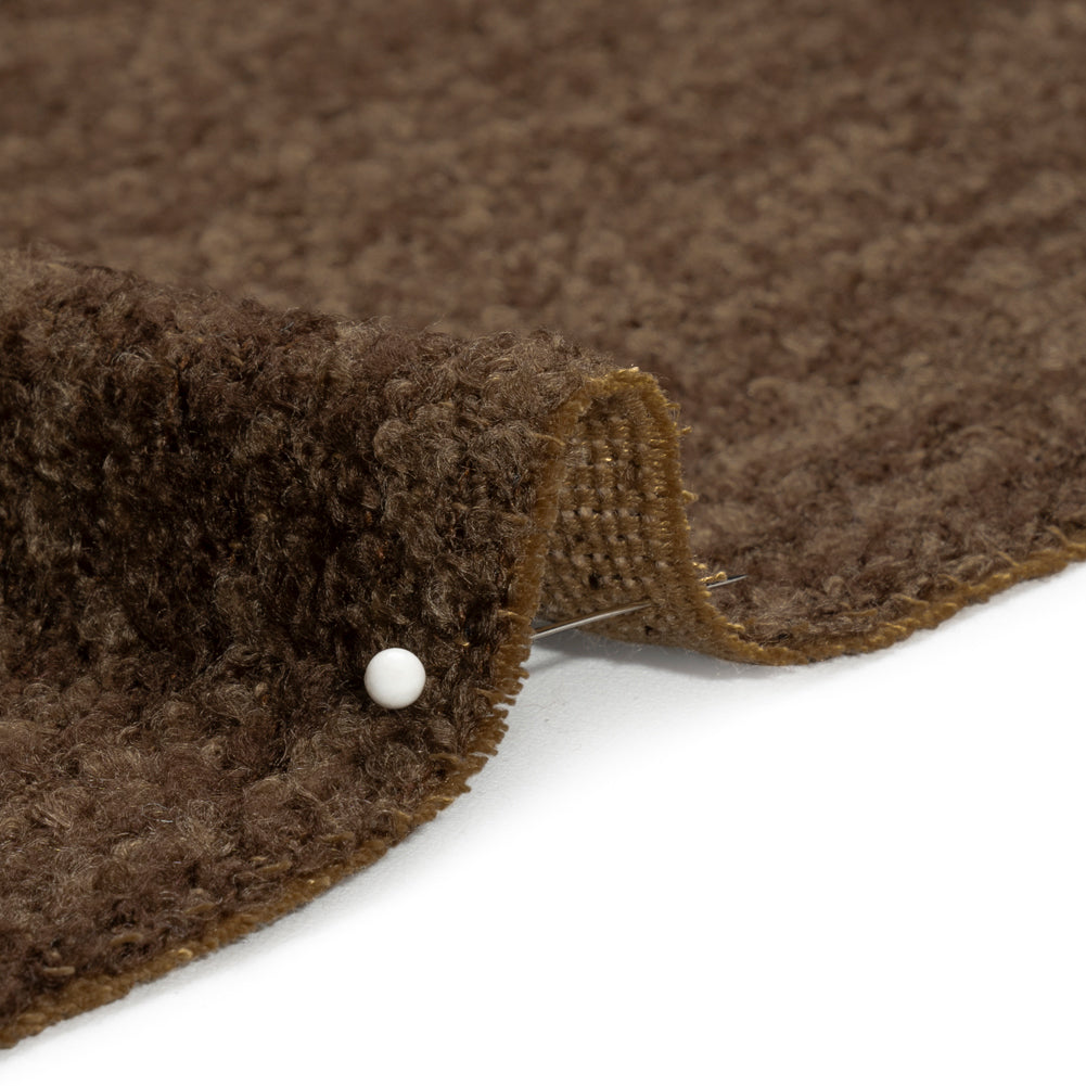 Plush Upholstery Boucle - Chocolate Striated - Avenir Collection Detail