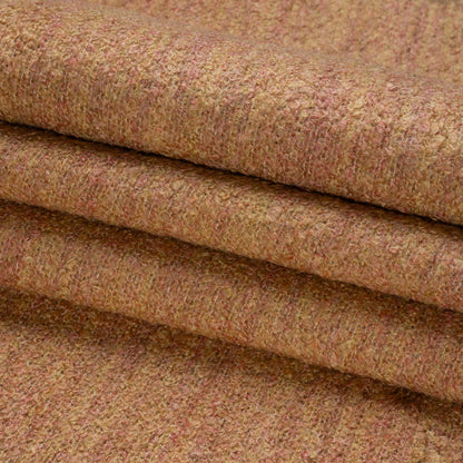 Plush Upholstery Boucle - Rose Quartz Striated - Avenir Collection Folded