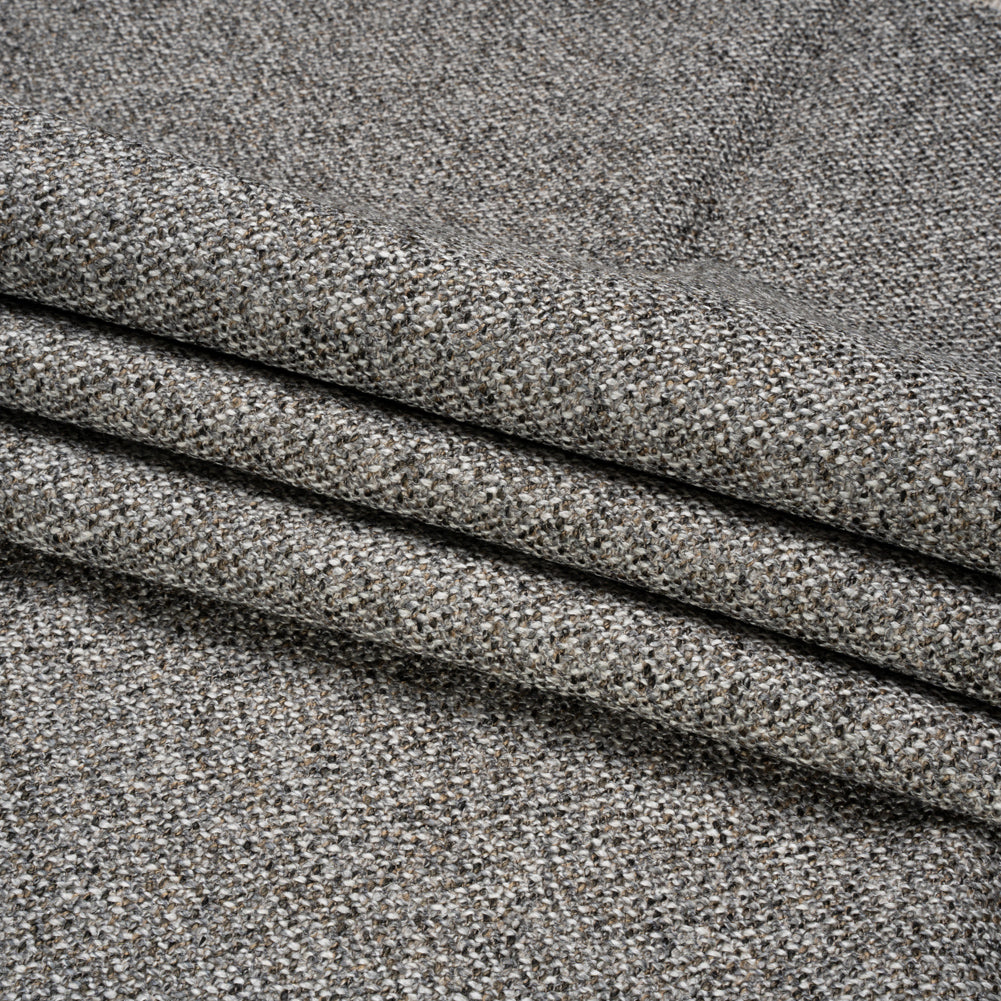 Upholstery Tweed with Latex Backing - Frost Gray - Wyverstone Collection Folded