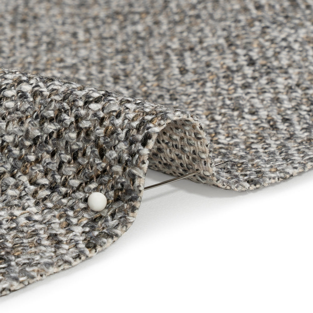 Upholstery Tweed with Latex Backing - Frost Gray - Wyverstone Collection Detail