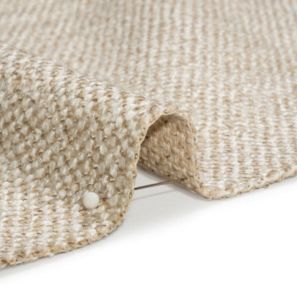 Upholstery Tweed with Latex Backing - Ivory - Wyverstone Collection Detail