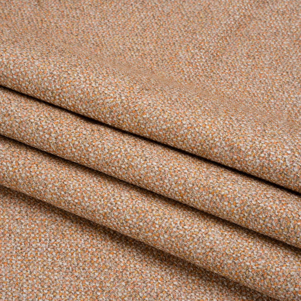 Upholstery Tweed with Latex Backing - Salmon - Wyverstone Collection Folded