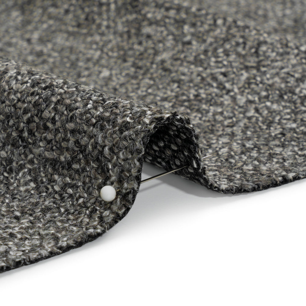Upholstery Tweed with Latex Backing - Smoke - Wyverstone Collection Detail