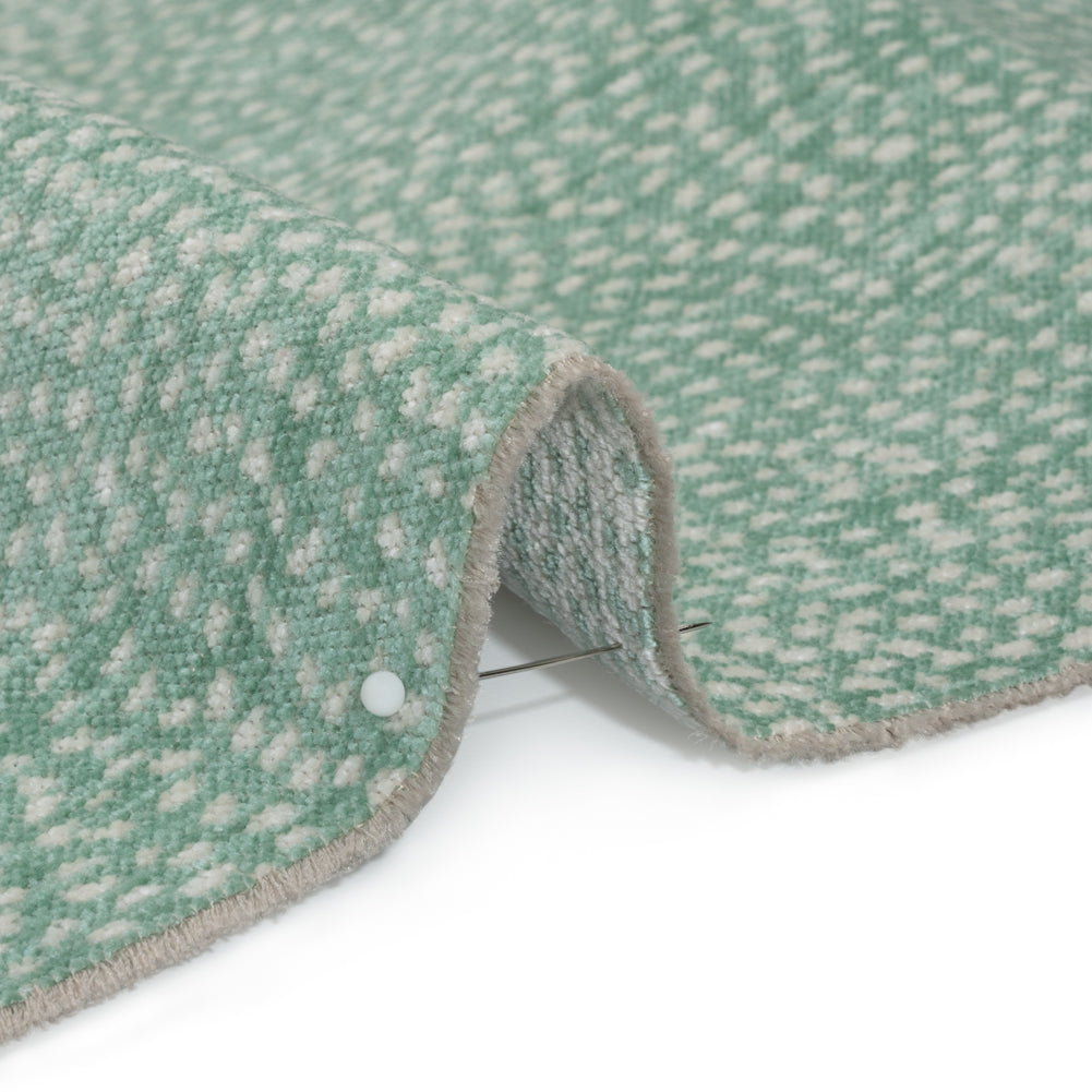 Upholstery Chenille - Aqua Spotted - Remus Collection Detail