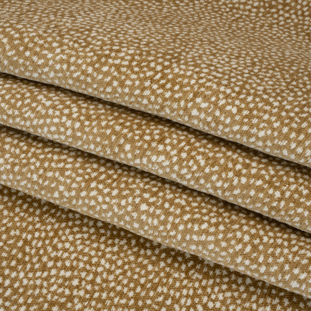 Upholstery Chenille - Curry Spotted - Remus Collection Folded